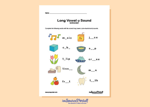 Long Vowel u Words