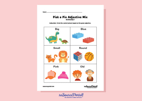 Pick a Pic Adjective Mix