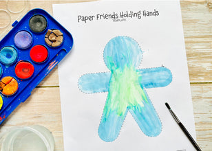 Paper Friends Holding Hands