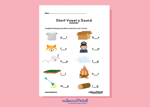 Short Vowel o Words