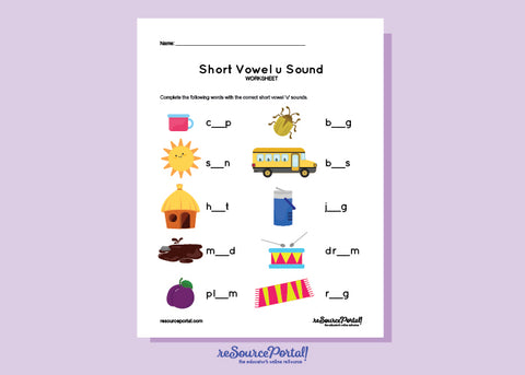 Short Vowel u Words